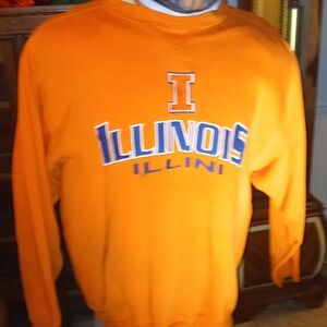 Illinois Illini Men's Orange Crewneck Sweater